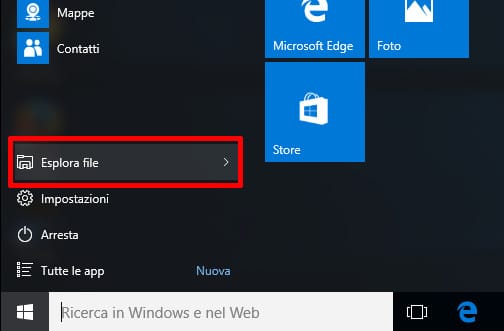 Windows 10 - Esplora file