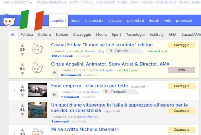 Reddit - Subreddit Italy